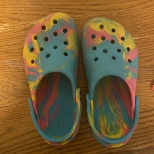 CROCS Kids Slippers in Blue, Yellow, and Pink